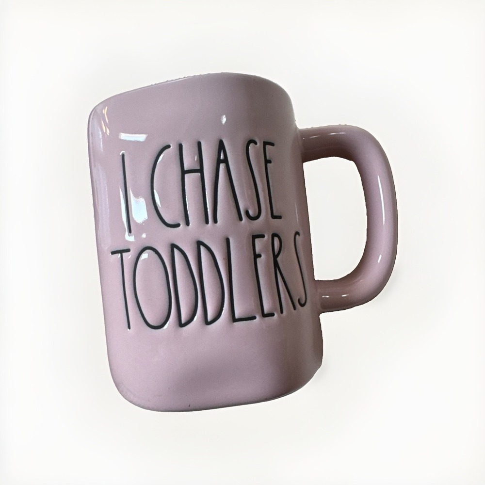 Rae Dunn Artisan Collection by Magenta Mug Cup I CHASE TODDLERS Glossy Pink